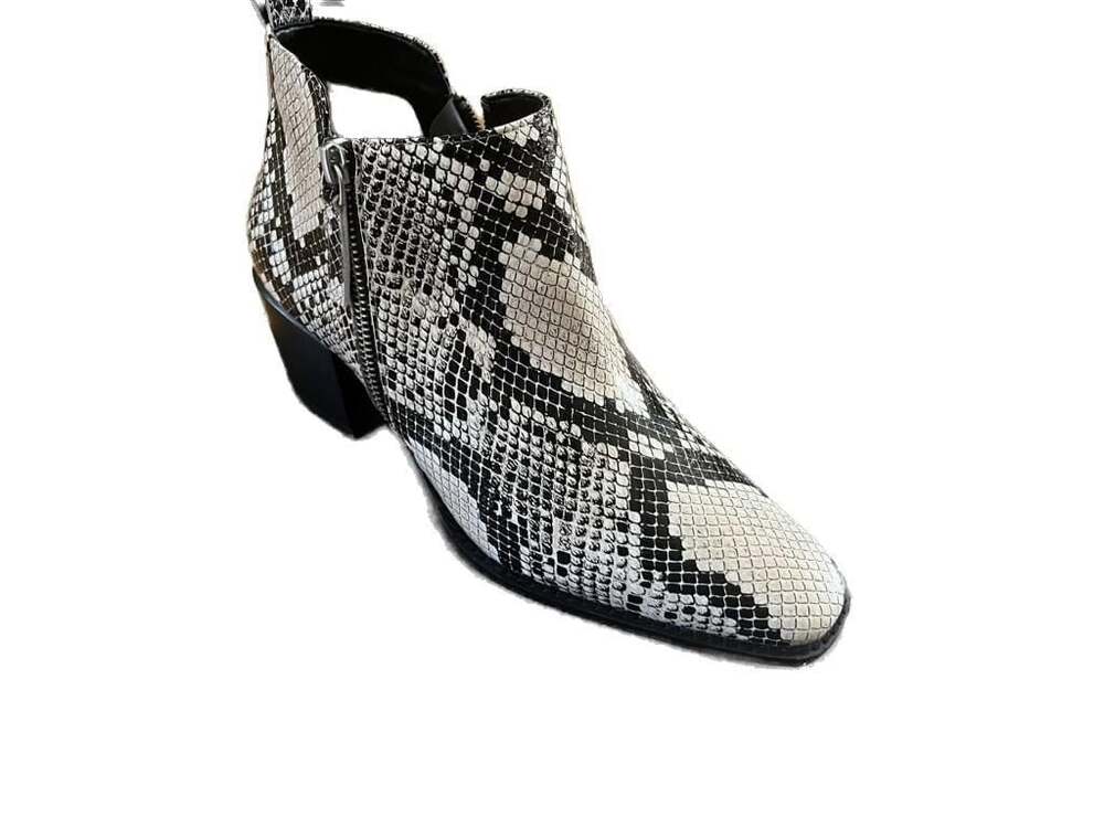 Linea Paolo Sochi Snake Print Leather Ankle Booties